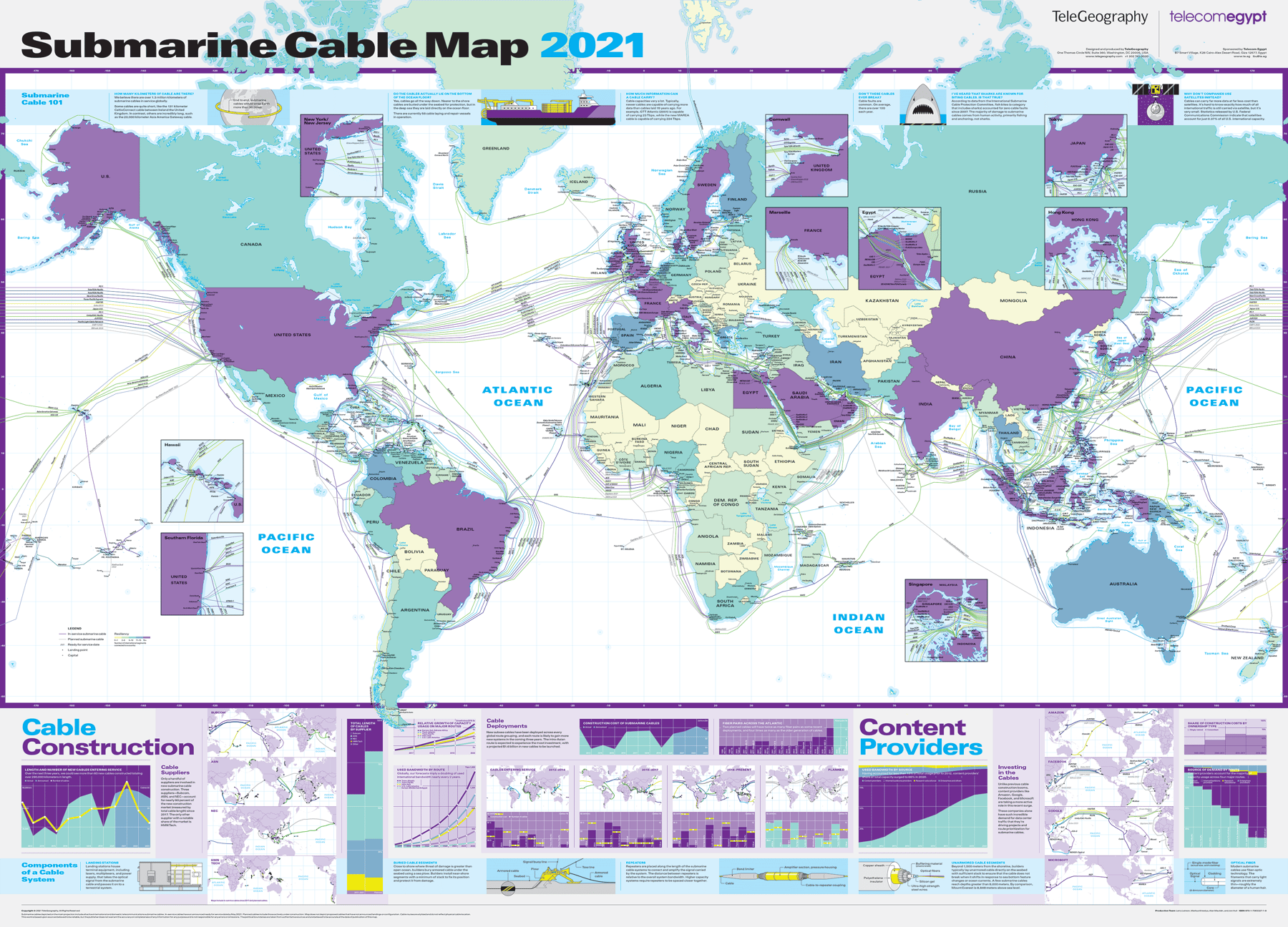 Just Look at All Those Cables The 2021 Submarine Cable Map is Here